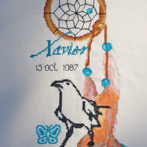Cross Stitch for American Native Astrology : RAVEN