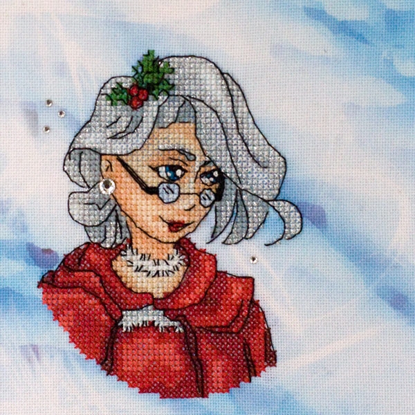 LADY CHRISTMAS cross stitch kit